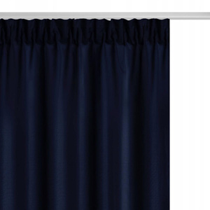 Curtain 140 x 270 Decorative Tape Viva Navy Blue