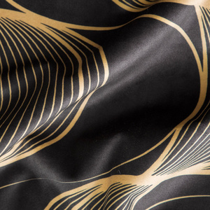 Velvet Pola Curtain 140 x 250 Pinstripe Black