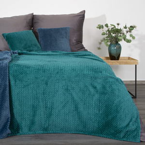 Blanket 70 x 160 Microfiber Design Cindy3 Dark Turquoise