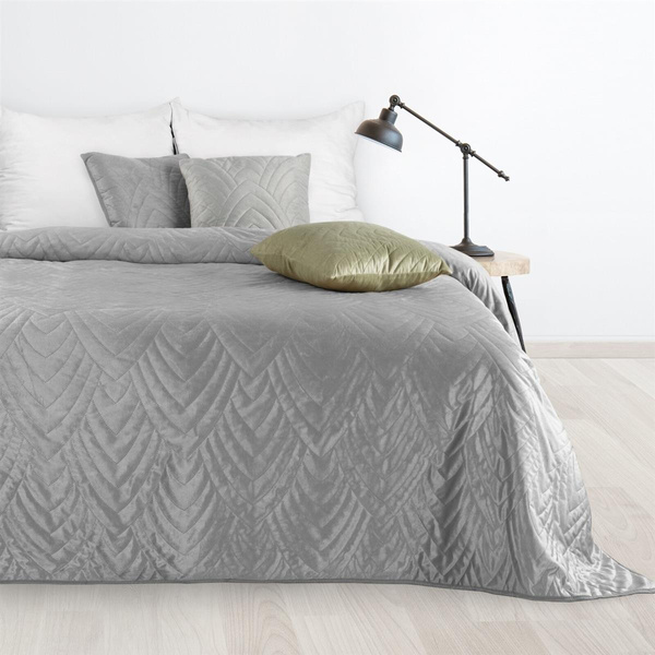 Narzuta 220 x 240 Pikowana Velvet Luiz6 Srebrny