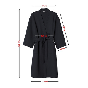 Gofer Unisex Cotton Bathrobe Vizzy XL 04 Black