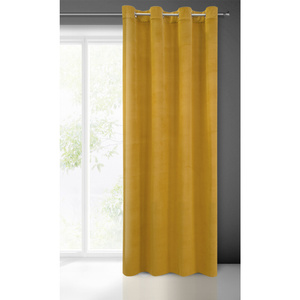 Curtain 140 x 250 Decorative Velvet Milo Mustard