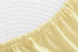 Jersey sheet with elastic 004_D Bright Yellow 90x200