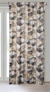 Curtain 140 x 270 Decorative Velvet Lotus Beige+Zie