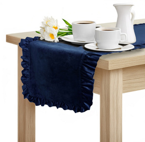 Table Runner 40 x 160 Decorative with Ruffles Ligia 09