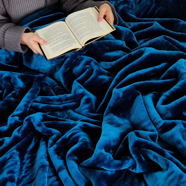 Koc 160 x 200 Akrylowy Jednolity Ciepły Yasemin 09