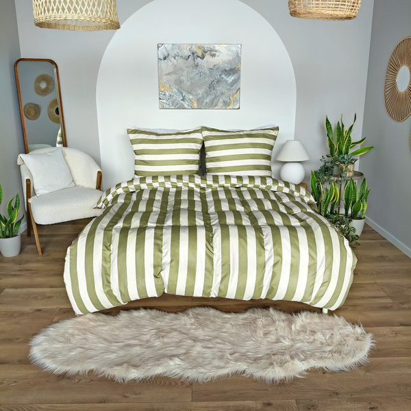 Pościel 140 x 200 2cz Mikrofibra w Pasy Eusebia Home 08