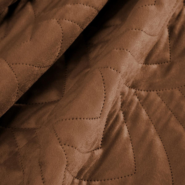 Narzuta 220 x 240 Pikowana Velvet Luiz6 Cegła