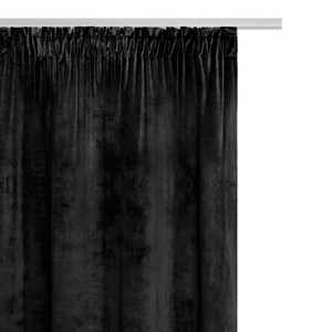 Zasłona 140 x 270 Dekoracyjna Velvet Soft Czarny