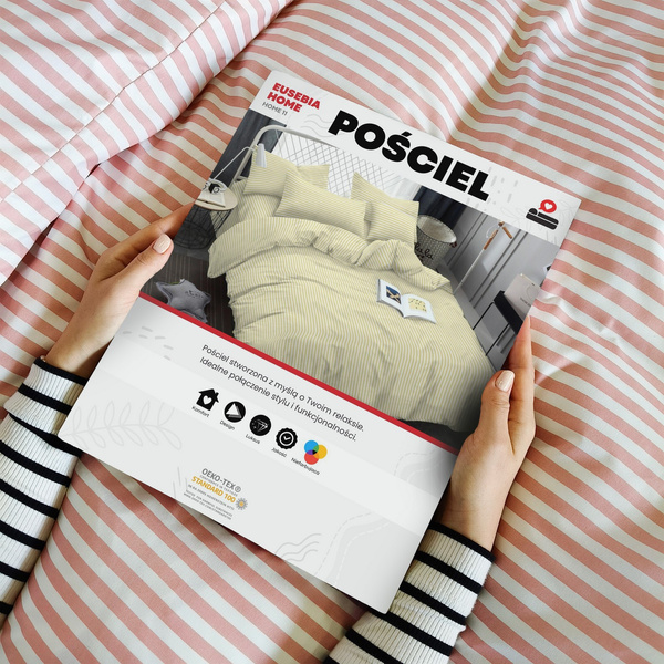 Pościel 220 x 200 3cz Mikrofibra w Pasy Eusebia Home 11
