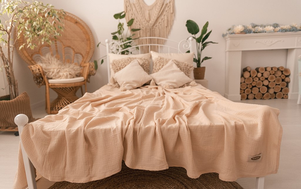240 x 210 Decorative Muslin Bedspread 15