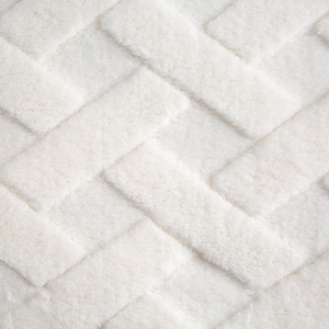 70 x 160 Plush Blanket Herringbone Caro Cream