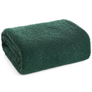 Blanket 170 x 210 Microfiber Boucle Bukla C.Green