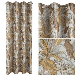 Zasłona 140 x 250 Dekoracyjna Adel Biały+Srebrny