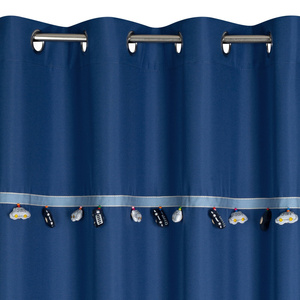 Curtain 140 x 250 Children's Eyelets Car2 C.Blue