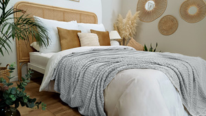 Blanket 200 x 220 Microfiber Embossed Plush Ala 3D Circles 02