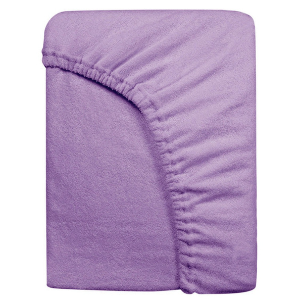 Terry Bed Sheet with Eraser 135_D Light Purple 180x200