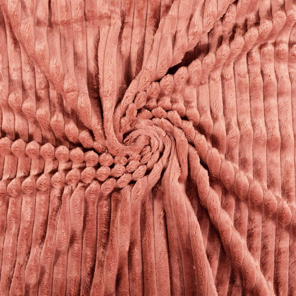 Koc 200 x 220 Mikrofibra Tłoczony Ardea Pasy 45