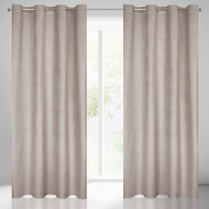 Velvet Darcy Curtain 140 x 250 Beige Spillover