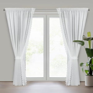 Zasłona 140 x 270 Dekoracyjna Gotowa KAJA 2szt Bia