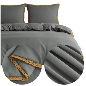 Bedding set 200 x 220 3 pieces Smooth with Lace Brandon 06