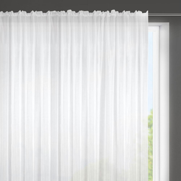 Lucy Decorative Curtain on Tape 400 x 150 White