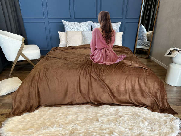 Koc 160 x 200 Mikrofibra Jednolita Juana 03