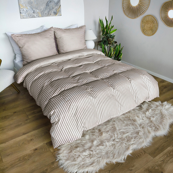 Pościel 160 x 200 3cz Mikrofibra w Pasy Eusebia Home 13
