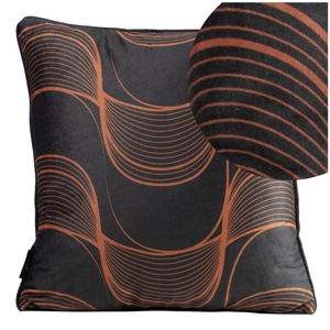 Velvet Pola pillowcase 40 x 40 Black + Oreo