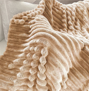 Blanket 160 x 200 Microfiber Plush Shirley Stripes 04