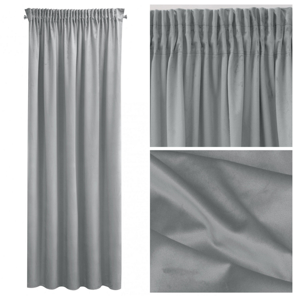 Zasłona 140 x 270 Dekoracyjna Pierre Cardin Sibel Szary