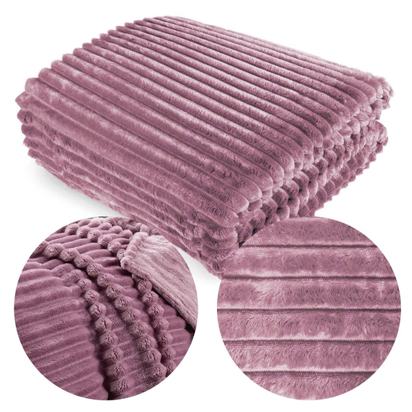 Blanket 160 x 200 Microfiber Plush Stripes Cadence 03