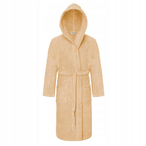 Unisex Hooded Cotton Robe XXL Beige