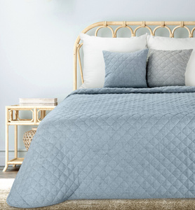 Bedspread 170 x 210 Quilted Len1 Blue