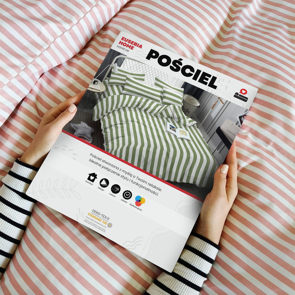 Pościel 160 x 200 3cz Mikrofibra w Pasy Eusebia Home 08