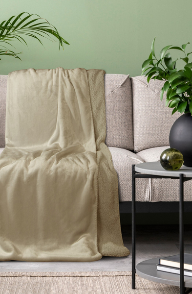 Blanket 150 x 200 Microfiber Two-sided Tedy Beige