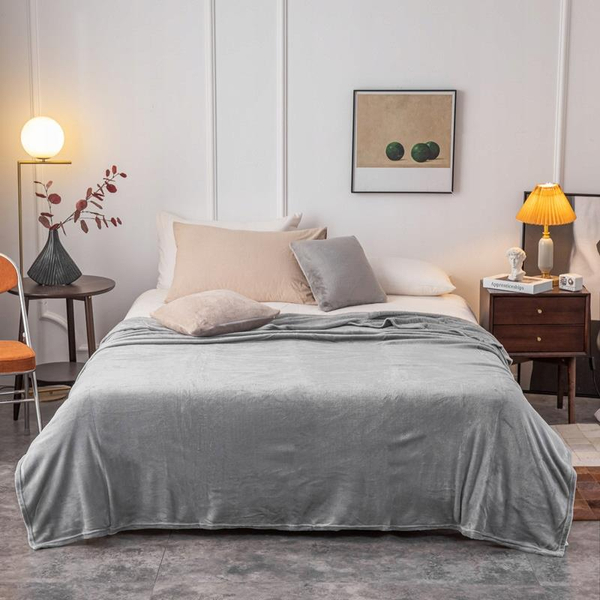 Blanket 200 x 220 Microfiber Solo Grey