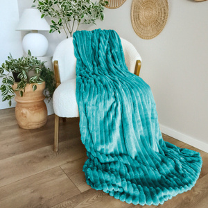 Blanket 160 x 200 Microfiber Stamped Stripes Nuvio 13