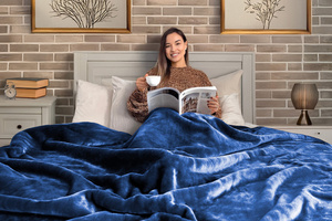 Koc 200 x 220 Akrylowy Jednolity Ciepły Yasemin 09