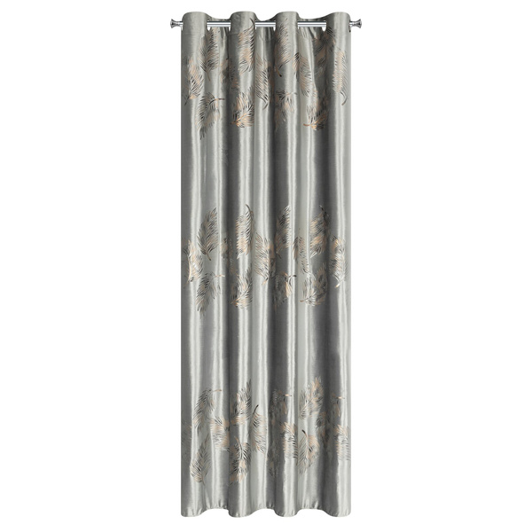 Zasłona 140 x 250 Welwet Przelotki Idalia Srebrny