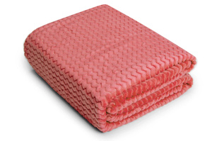 Microfiber Embossed Zigzag Coral Blanket 200x220