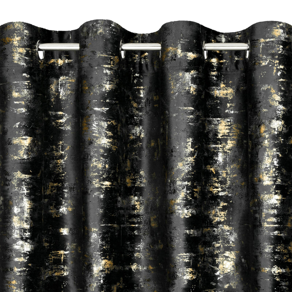 Zasłona 140 x 250 Welwet Przelotki Tami Czarny