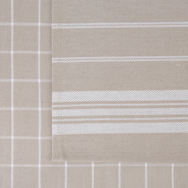 Set of 2 Towels 50 x 70 Cotton Rubi Beige