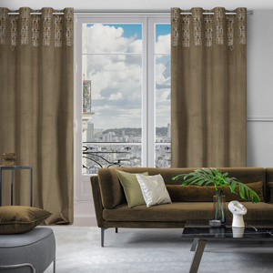 Curtain 140 x 250 Decorative Liza Beige+Gold