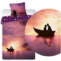 Pościel Bawełna Amore 004 Zakochani 160x200NP 2 części