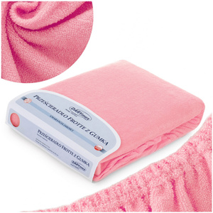 Terry Bed Sheet with Eraser 012_D Light Pink 160x200