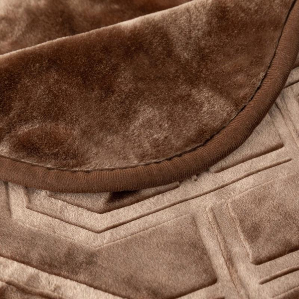 Koc 160 x 200 Akryl Tłoczony Vito Brąz