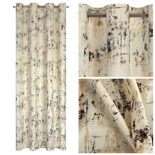Zasłona 140 x 250 Dekoracyjna Velvet Tonia Krem