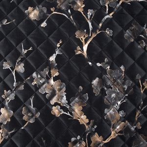 Quilted Velvet Bedspread 170 x 210 Blink5 Black