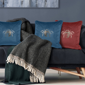 Poszewka 45 x 45 Dekoracyjna Velvet BLINK14 Ceglany